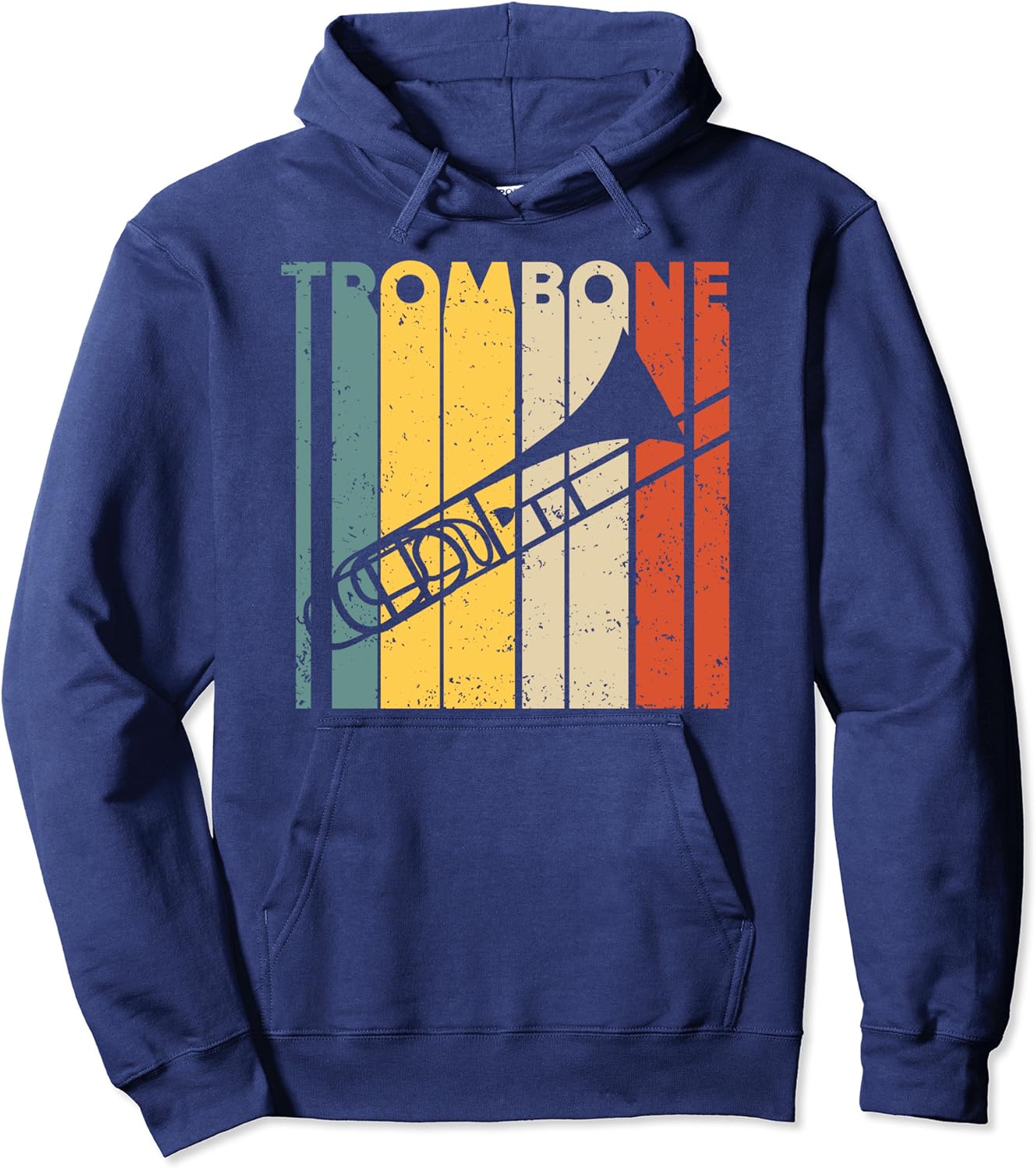 Retro Trombone I Marching Band I Trombonist Gift I Trombone Pullover Hoodie